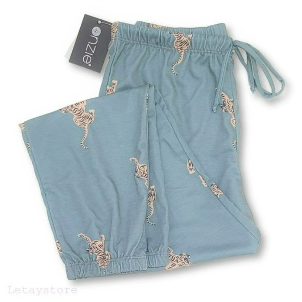 NWT ONZIE Soft French Terry Pale Cacti Tiger Sweatpants - Picture 6 of 9